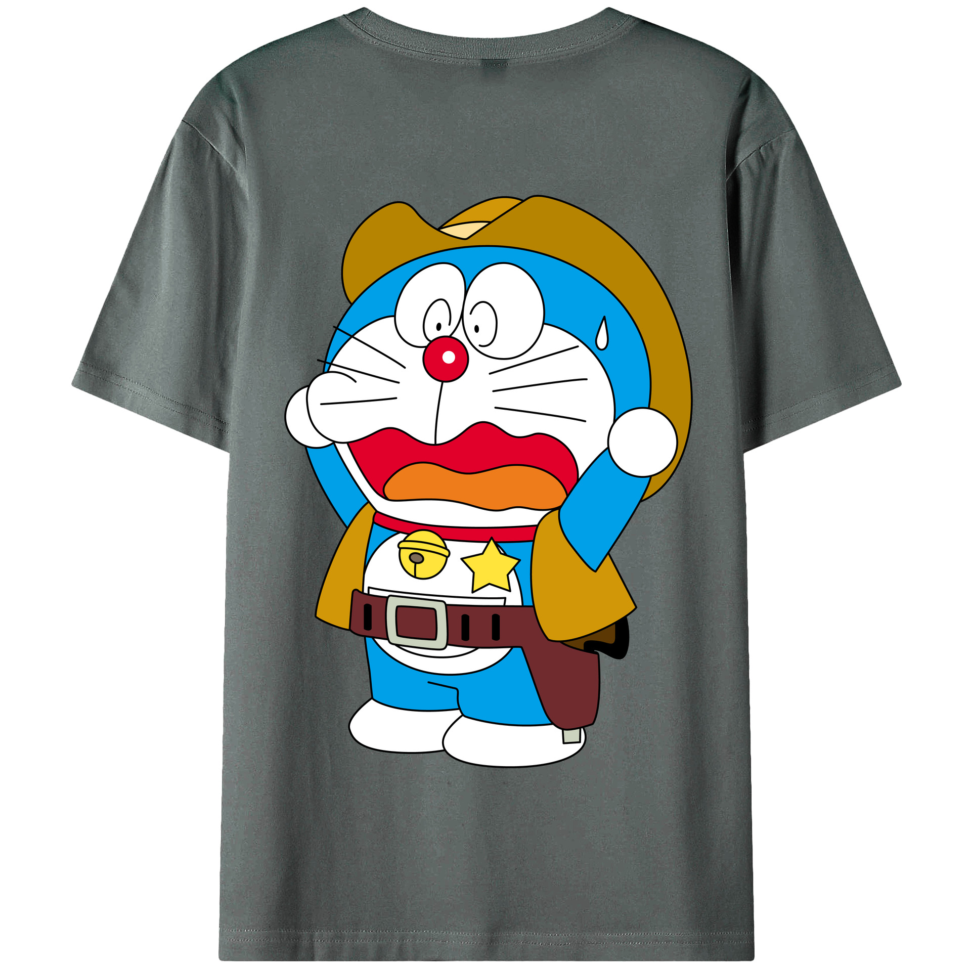 （画像用） ドラえもん Doraemon 綿100％半袖Tシャツ（背面プリント）